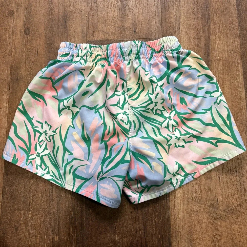 adidas Tropical Floral Athletic Shorts - Mint Green & Pastel Pink - Picture 5 of 5